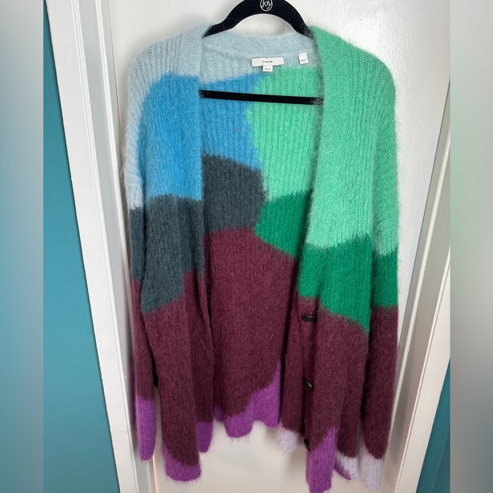 VINCE Intarsia Wave Cardigan, size 3X / never worn EXTENDED SIZES